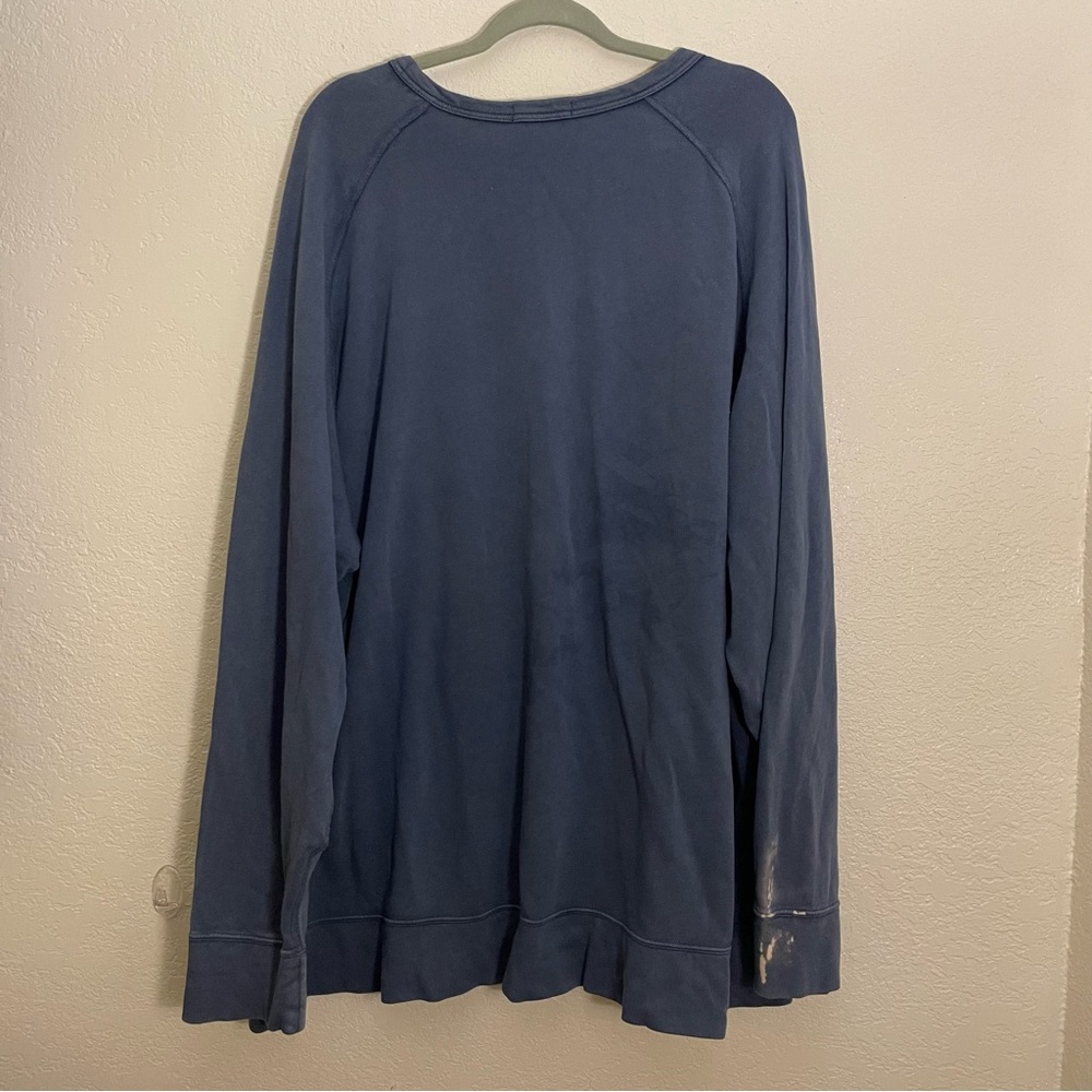 Ralph Lauren Polo Men’s Blue Big/Tall Raglan Sleeved Spa Terry Sweatshirt 3XB - Picture 7 of 11